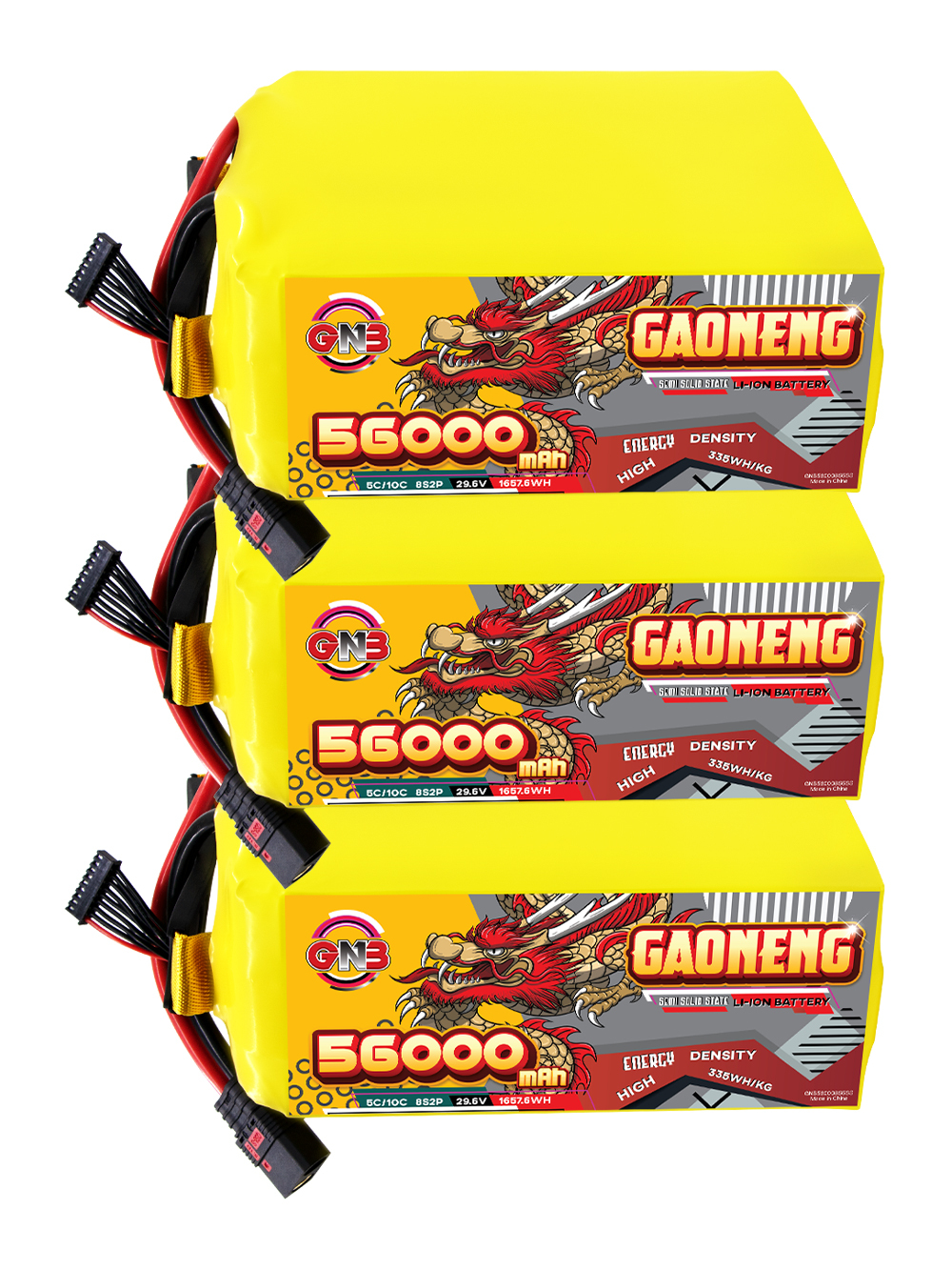 GAONENG GNB 56000mah 8S 29.6V 5C QS8 Semi Solid State Li-ion Battery 335WH/kg