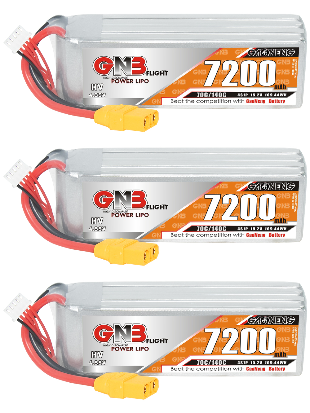 GAONENG GNB HV 4S 15.2V 7200mAh 70C XT90 LiPo Battery