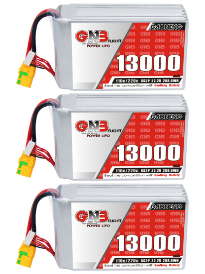 GAONENG GNB 6S 22.2V 13000mAh 13AH 110C RC LiPo Battery XT90S Anti Spark