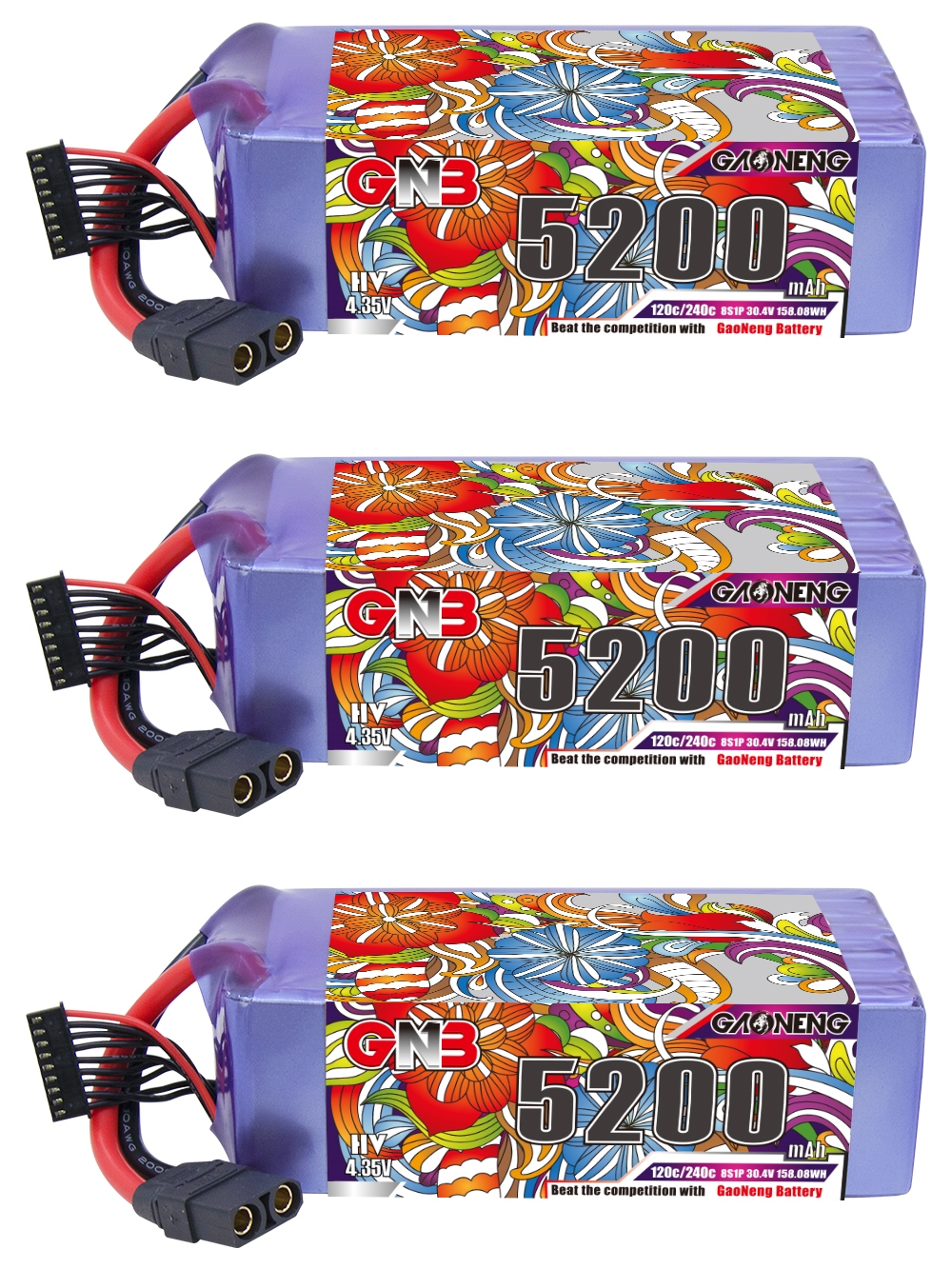 GAONENG GNB HV 8S 30.4V 5200mAh 120C LiPo Battery XT90