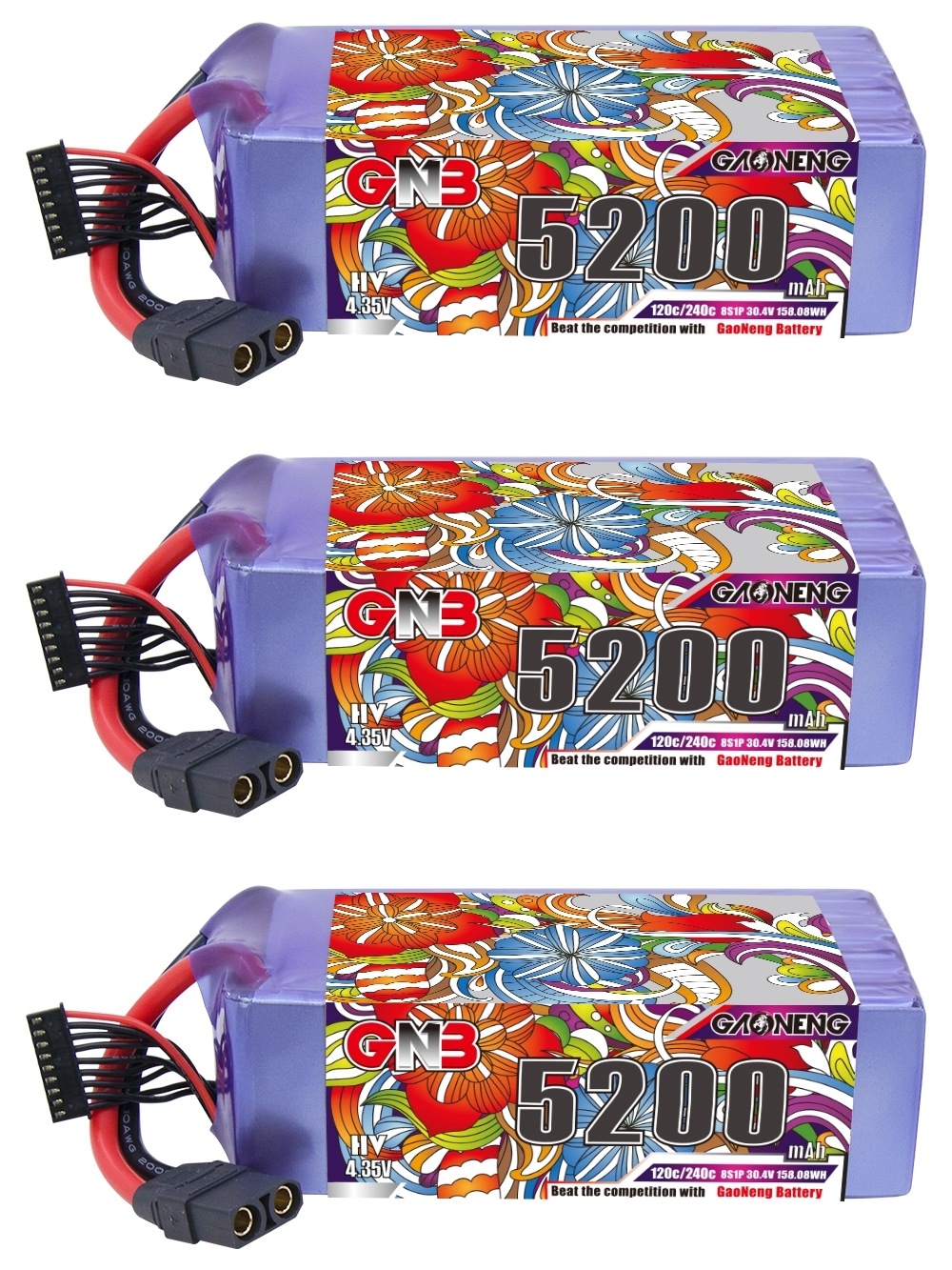 GAONENG GNB HV 8S 30.4V 5200mAh 120C LiPo Battery XT90