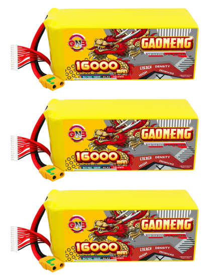 GAONENG GNB 16000mah 12S 44.4V 5C XT90S Semi Solid State Li-ion Battery 350WH/kg