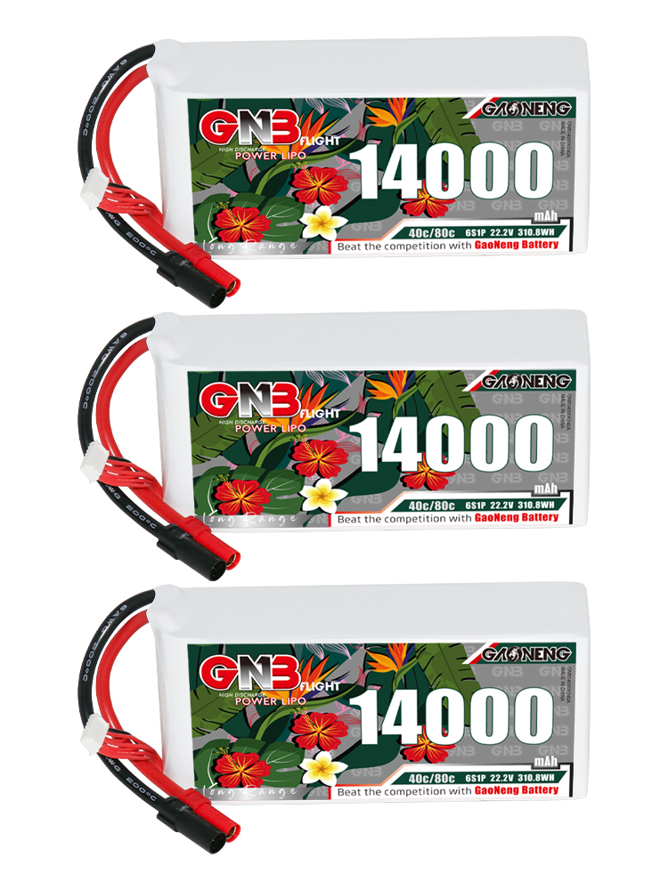 GAONENG GNB 6S1P 22.2V 14000mAh 40C RC LiPo Battery XT150