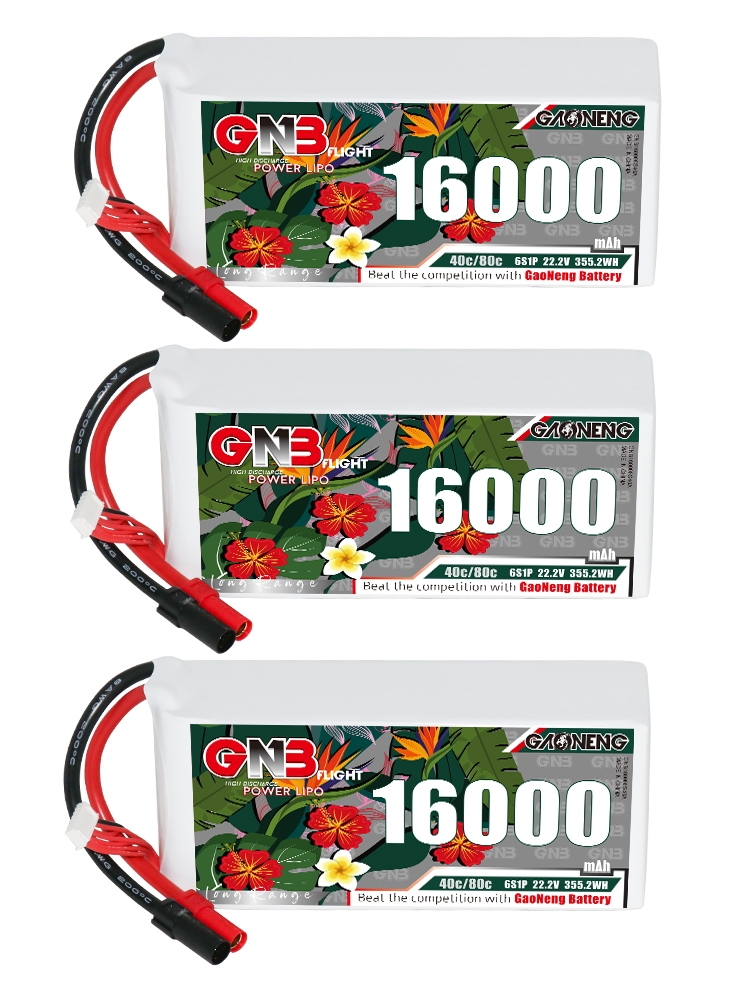 GAONENG GNB 6S1P 22.2V 16000mAh 40C RC LiPo Battery XT150