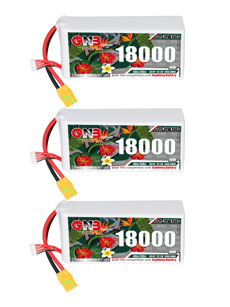 GAONENG GNB 6S1P 22.2V 18000mAh 40C RC LiPo Battery XT90S Anti-Spark