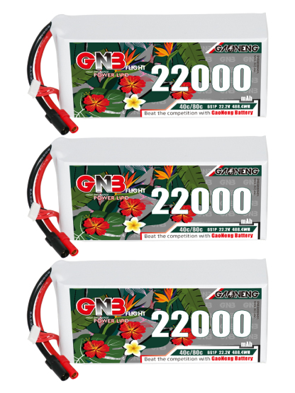 GAONENG GNB 6S1P 22.2V 22000mAh 40C RC LiPo Battery XT150