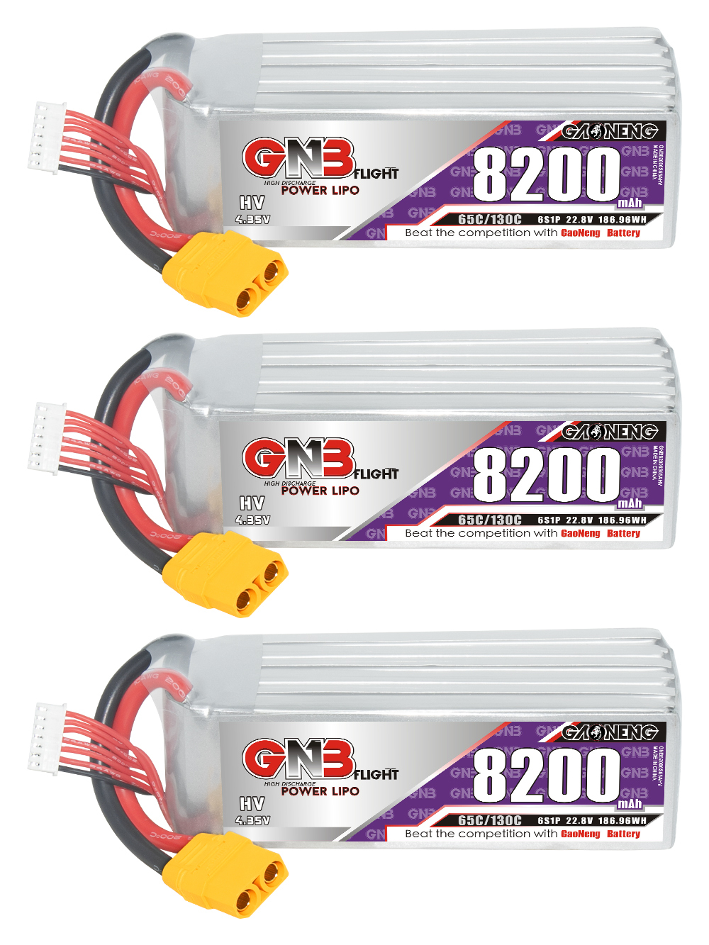 GAONENG GNB HV 6S 22.8V 8200mAh 65C XT90 LiPo Battery