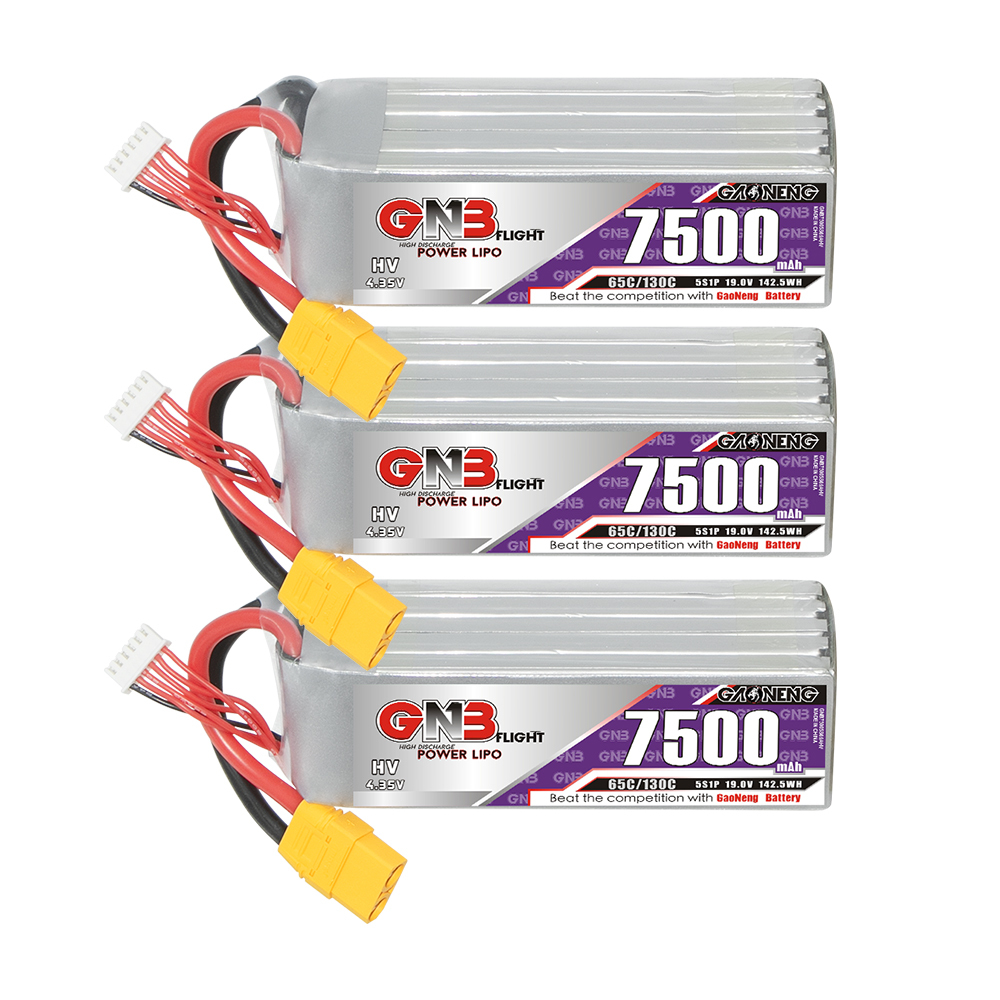GAONENG GNB HV 5S 19V 7500mAh 65C XT90 LiPo Battery
