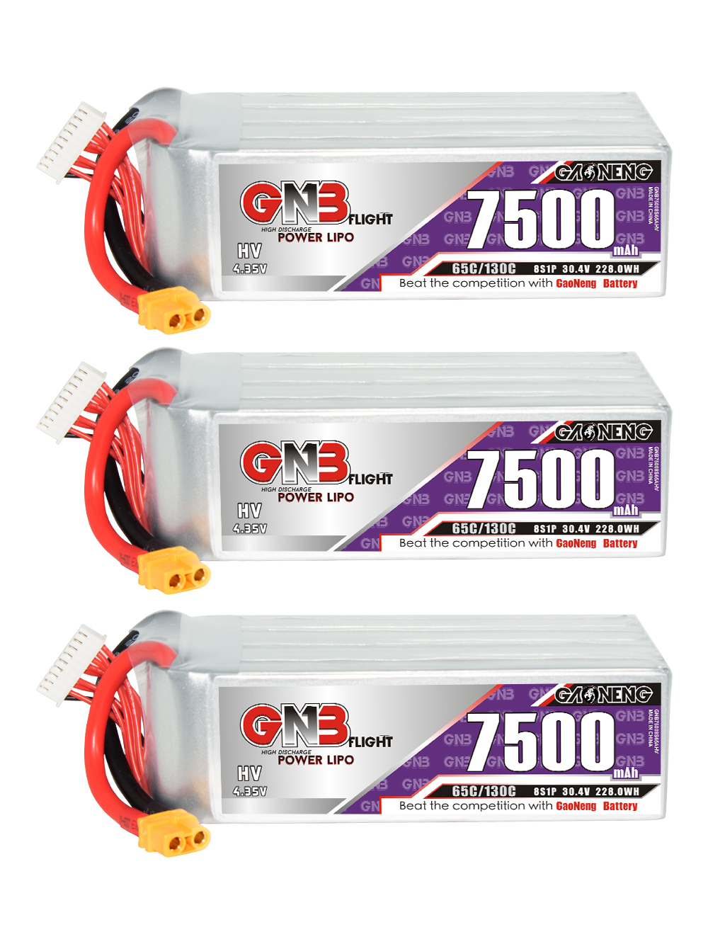 GAONENG GNB HV 8S 30.4V 7500mAh 65C LiPo Battery XT60