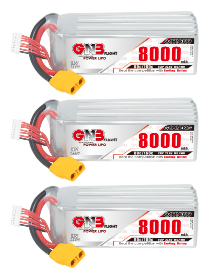 GAONENG GNB HV 6S 22.8V 8000mAh 80C LiPo Battery XT90