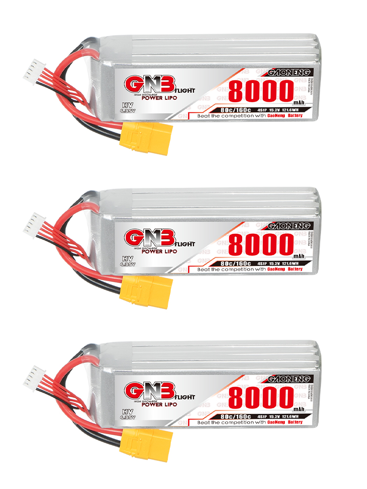 GAONENG GNB HV 4S 15.2V 8000mah 80C XT90 LiPo Battery