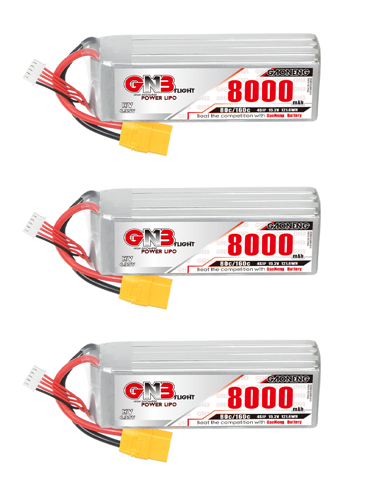 GAONENG GNB HV 4S 15.2V 8000mah 80C XT90 LiPo Battery