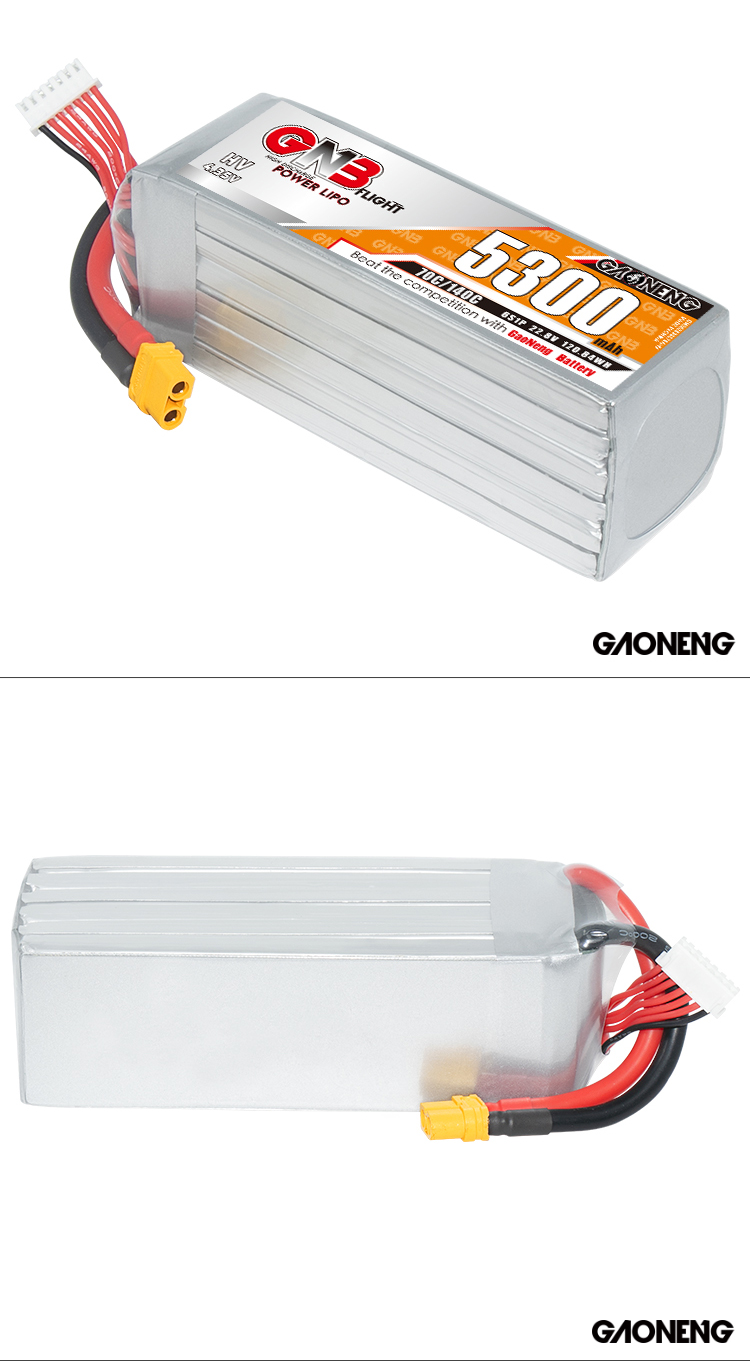 GAONENG GNB HV 6S 22.8V 5300mAh 70C LiPo Battery XT60