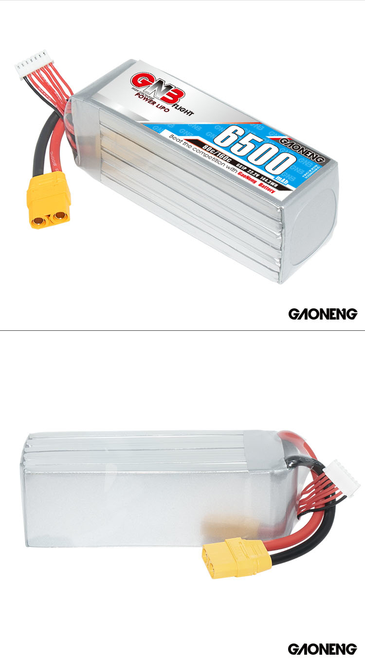 GAONENG GNB 6S 22.2V 6500mAh 80C LiPo Battery XT90