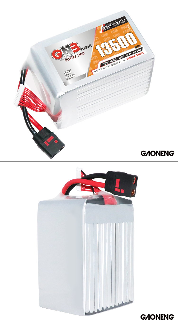 GAONENG GNB 12S2P 45.6V HV 13500mAh 70C RC LiPo Battery QS8