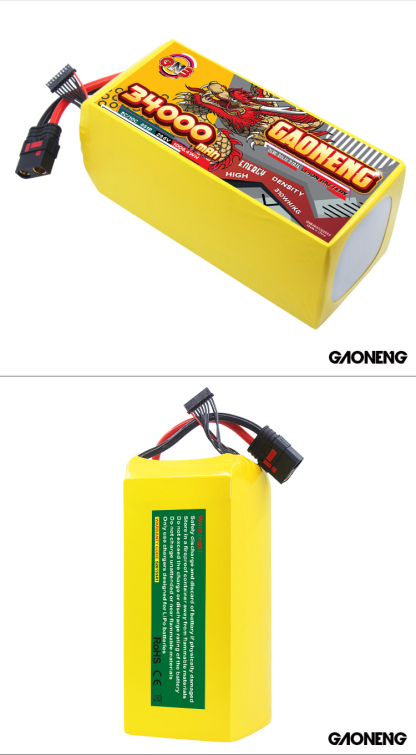 GAONENG GNB 34000mah8S 29.6V 5C QS8 Semi Solid State Li-ion Battery 310WH/kg