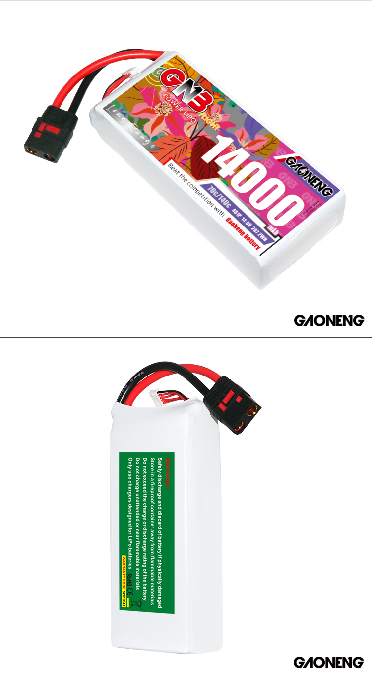 GAONENG GNB 4S1P 14.8V 14000mAh 70C RC LiPo Battery QS8