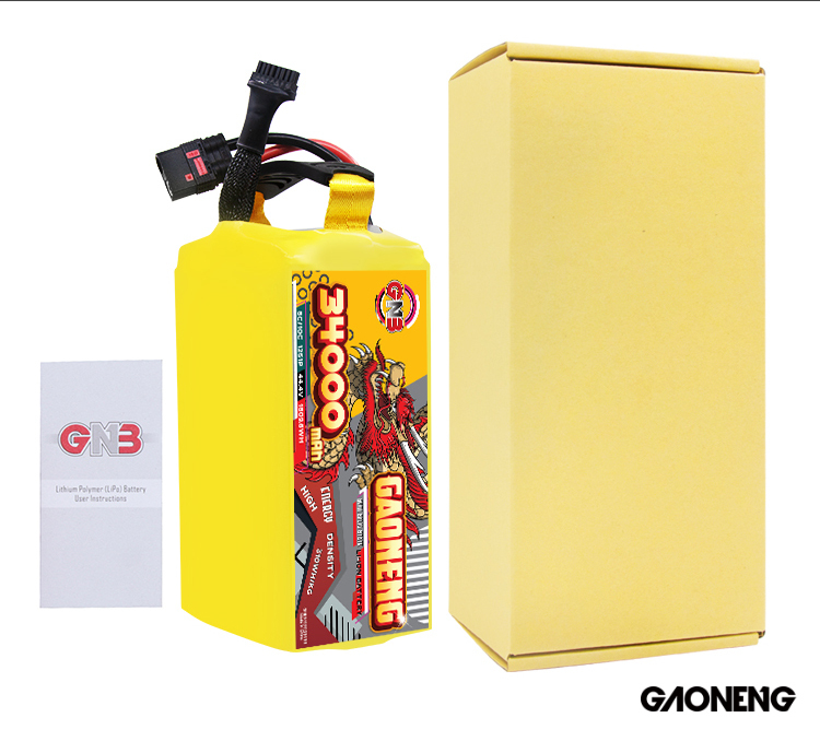 GAONENG GNB 34000mah12S 44.4V 5C QS8 Semi Solid State Li-ion Battery 310WH/kg 