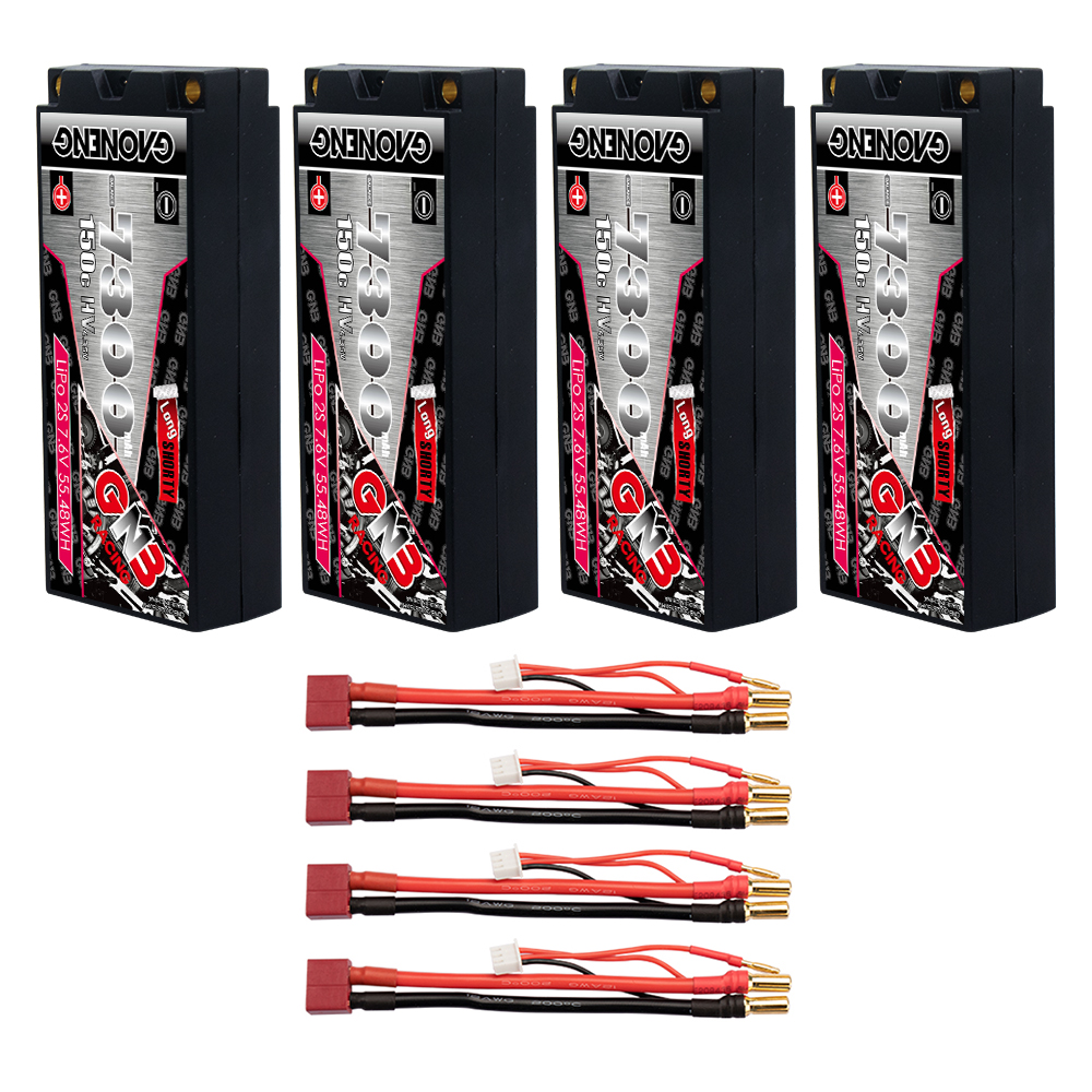 GAONENG GNB LiHV 2S 7.6V 7300mAh 150C LCG Hard Case LiPo Battery