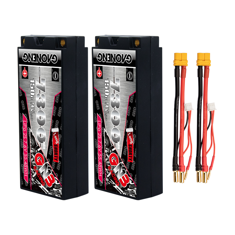 GAONENG GNB LiHV 2S 7.6V 7300mAh 150C LCG Hard Case LiPo Battery