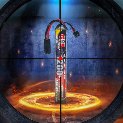 2PCS - GAONENG GNB 2S 7.4V 1200mAh 30C Mini Tamiya LiPo Battery for AirSoft