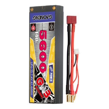GAONENG GNB 2S 7.4V 5600mAh 140C LCG 5mm Bullet Hard Case LiPo Battery