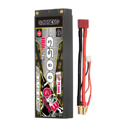 GAONENG GNB 2S 7.6V 6500mAh 180C  5mm Bullet Hard Case LiPo Battery LCG