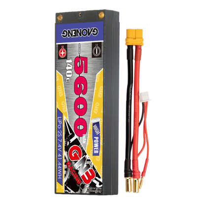GAONENG GNB 2S 7.4V 5600mAh 140C LCG 5mm Bullet Hard Case LiPo Battery