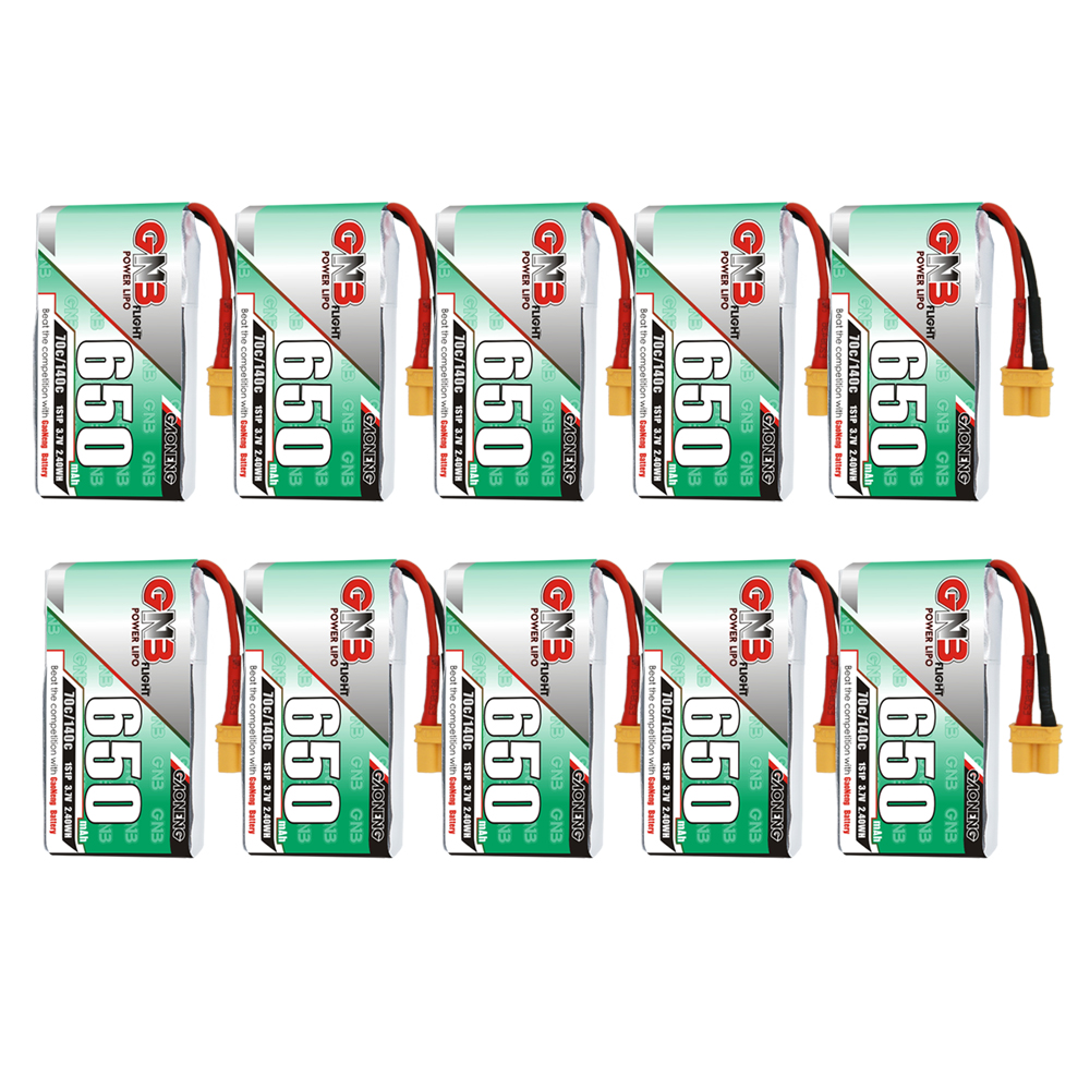 GAONENG GNB 1S 3.7V 650mAh 70C XT30 LiPo Battery