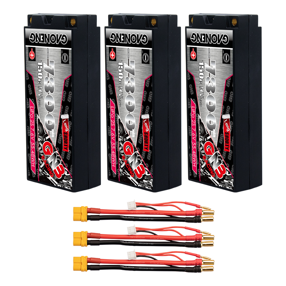 GAONENG GNB LiHV 2S 7.6V 7300mAh 150C LCG Hard Case LiPo Battery