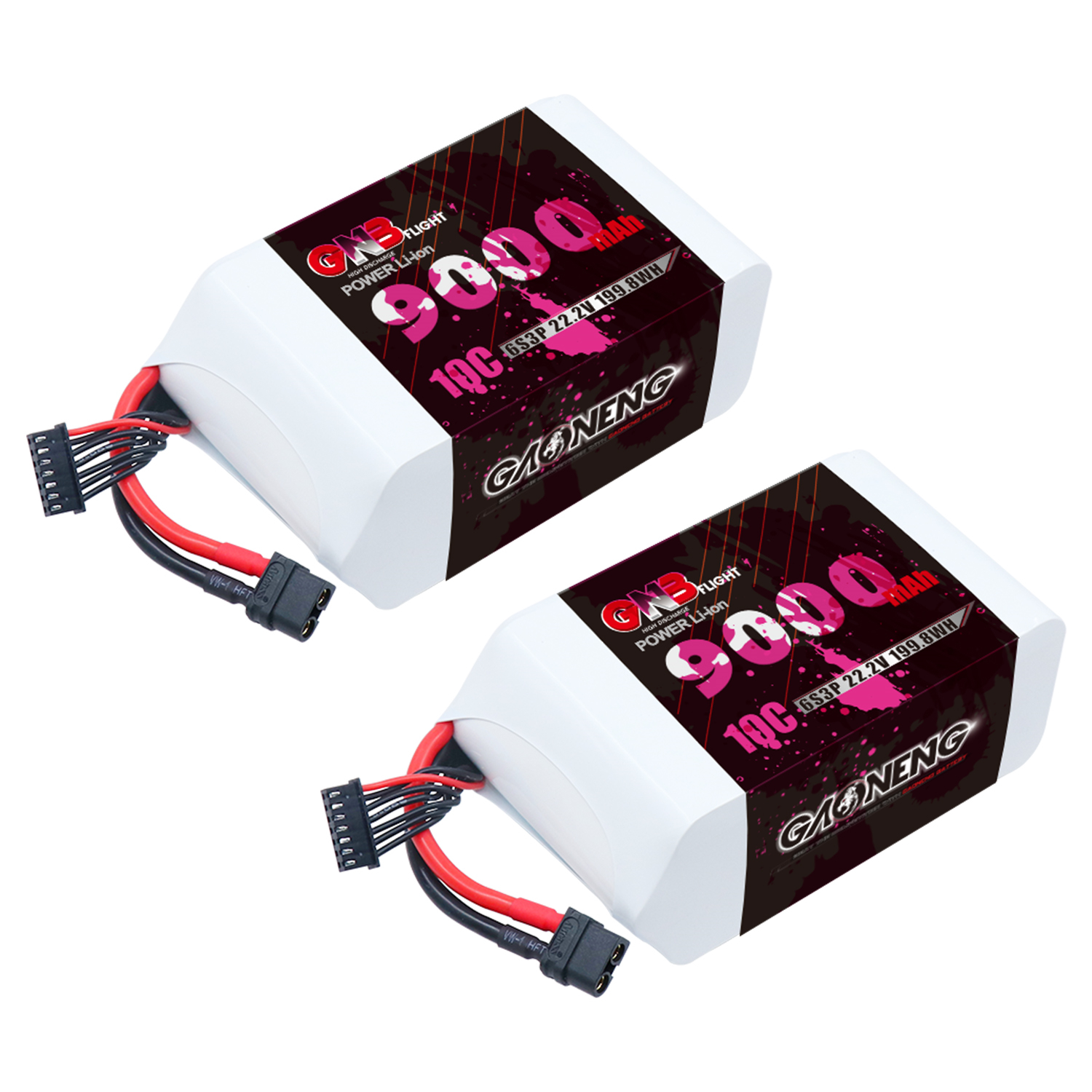 GAONENG GNB 6S 22.2V 9000mAh 10C XT60 Li-ion Battery made with 18650 Sony VTC6