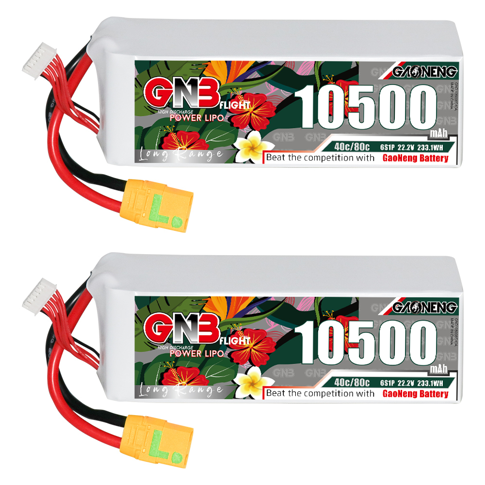 GAONENG GNB 6S 22.2V 10500mah 40C LiPo Battery XT90