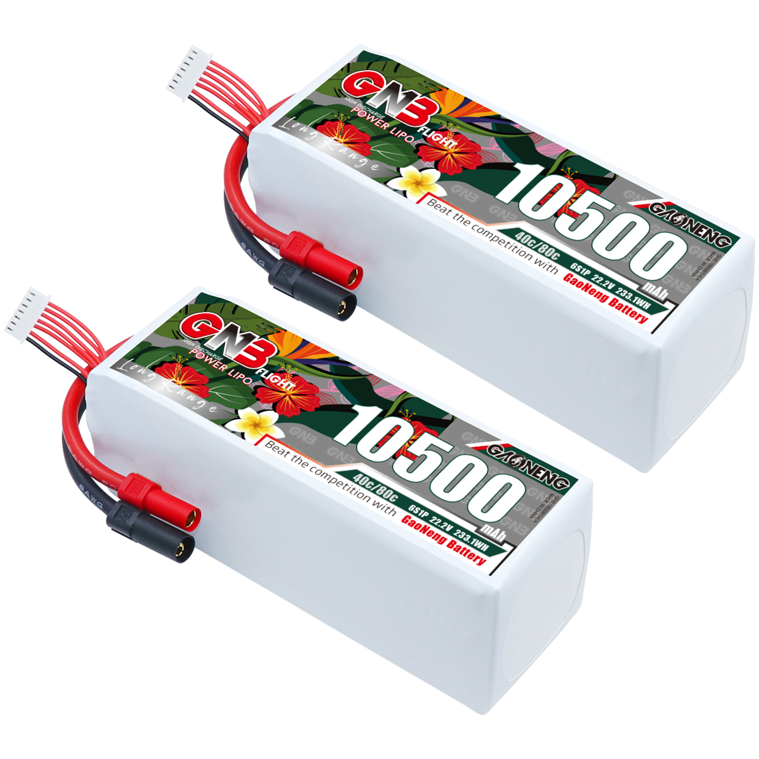 GAONENG GNB 6S 22.2V 10500mah 40C LiPo Battery XT150