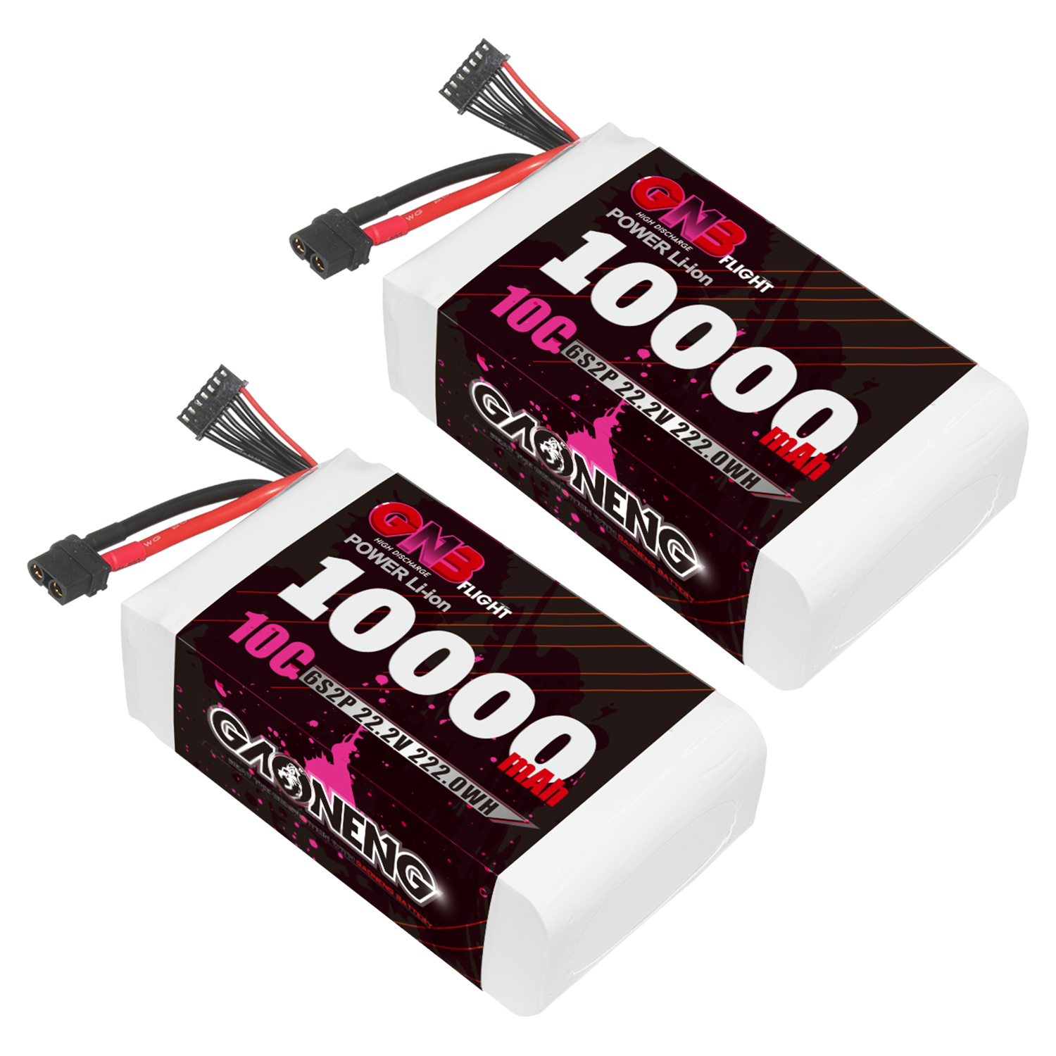GAONENG GNB 6S 22.2V 10000mAh 10C XT60 Li-ion Battery made with Samsung 21700 50S