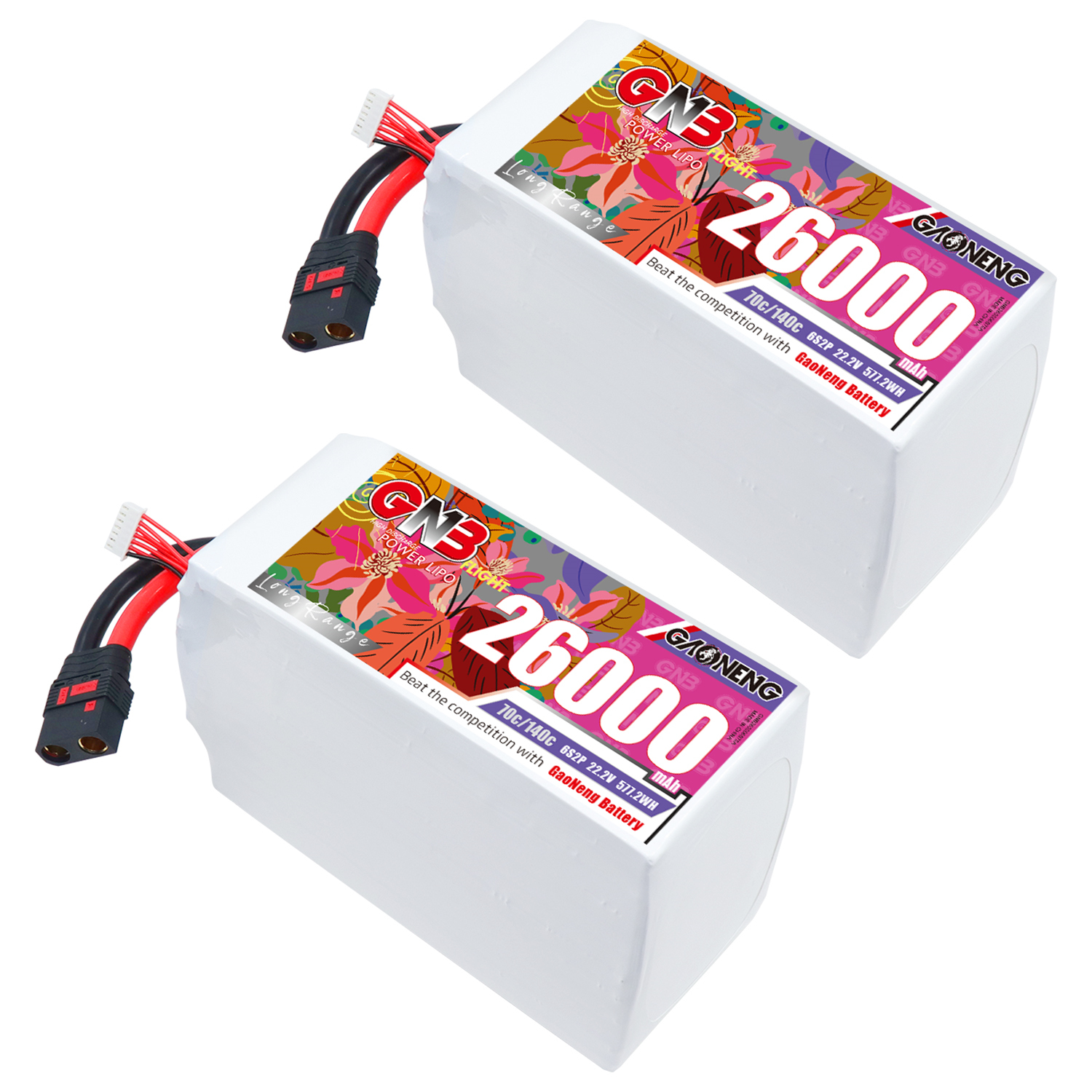 GAONENG GNB 6S2P 22.2V 26000mAh 70C RC LiPo Battery QS8