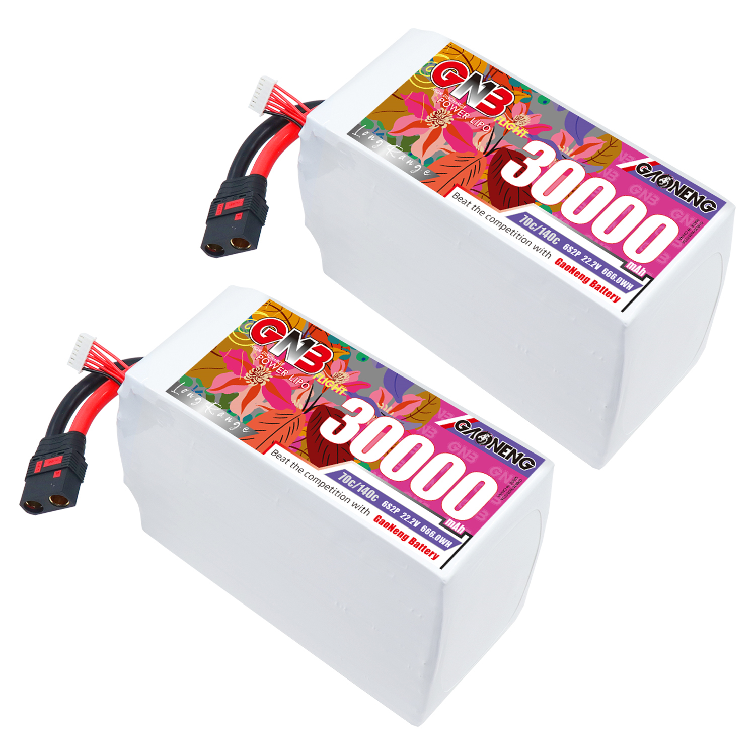 GAONENG GNB 6S2P 22.2V 30000mAh 70C RC LiPo Battery QS8
