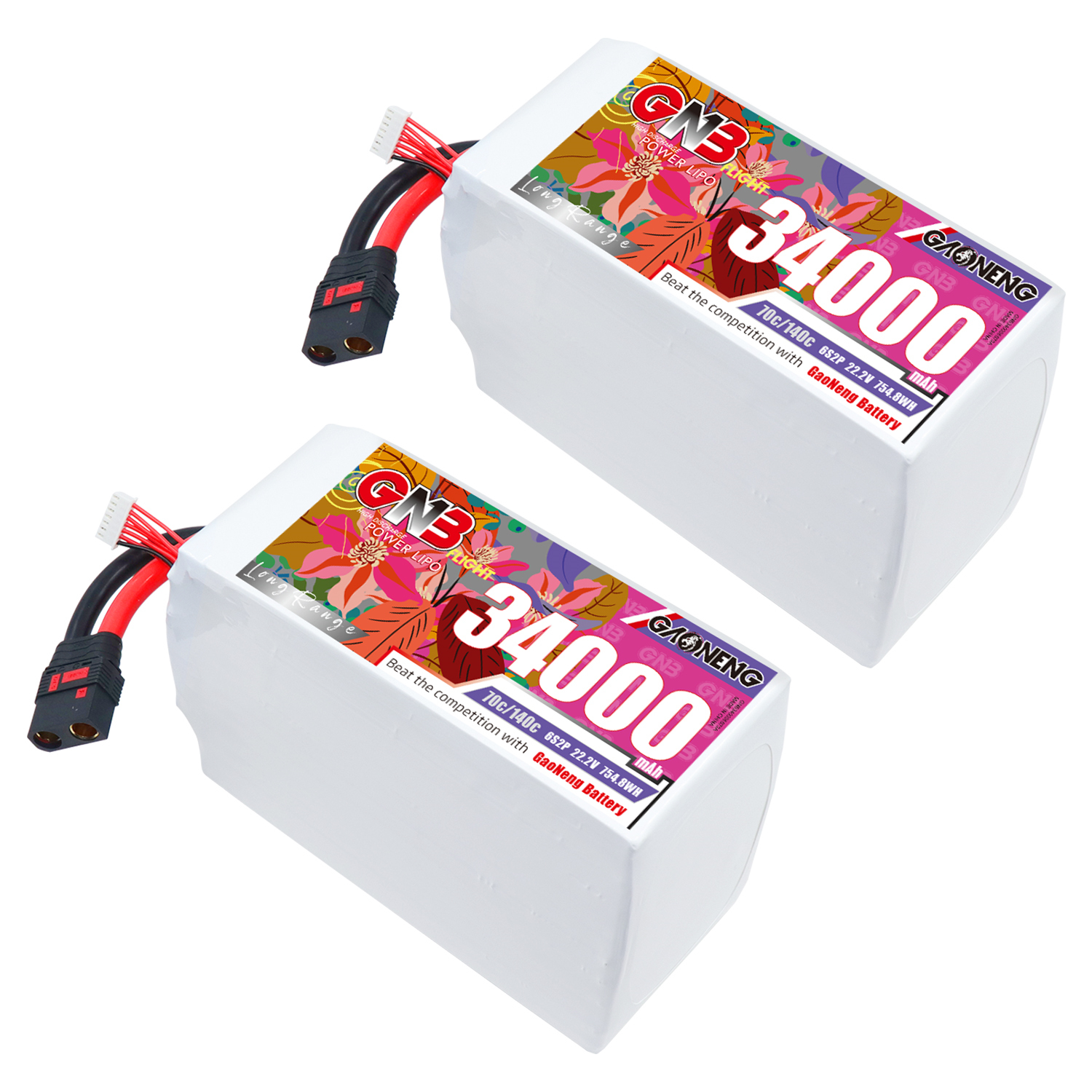 GAONENG GNB 6S2P 22.2V 34000mAh 70C RC LiPo Battery QS8