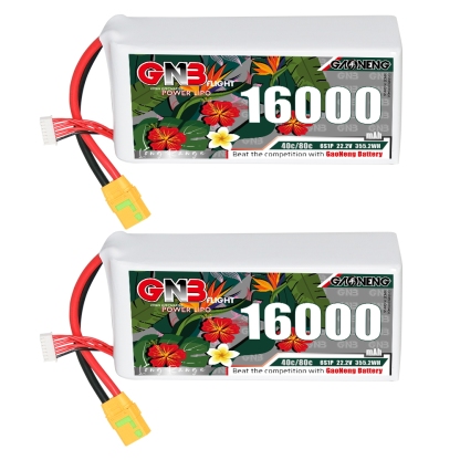 GAONENG GNB 6S1P 22.2V 16000mAh 40C RC LiPo Battery XT90S Anti-Spark