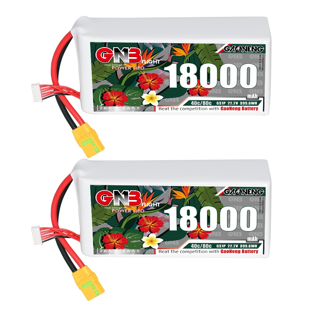 GAONENG GNB 6S1P 22.2V 18000mAh 40C RC LiPo Battery XT90S Anti-Spark