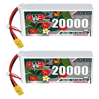 GAONENG GNB 4S1P 14.8V 20000mAh 40C RC LiPo Battery XT90S Anti-Spark