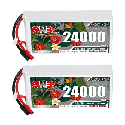GAONENG GNB 6S1P 22.2V 24000mAh 40C RC LiPo Battery XT150