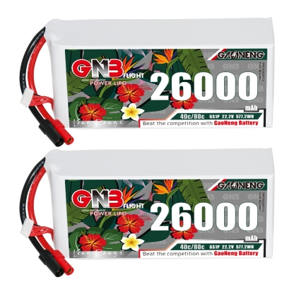 GAONENG GNB 6S1P 22.2V 26000mAh 40C RC LiPo Battery XT150