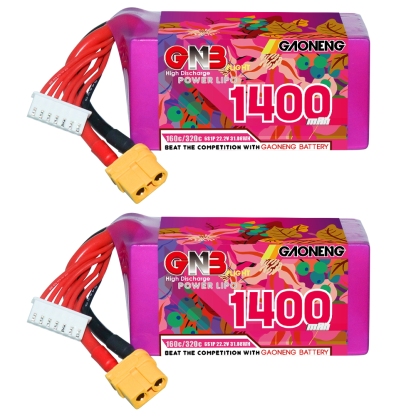 GAONENG GNB 6S 22.2V 1400mAh 160C XT60 LiPo Battery