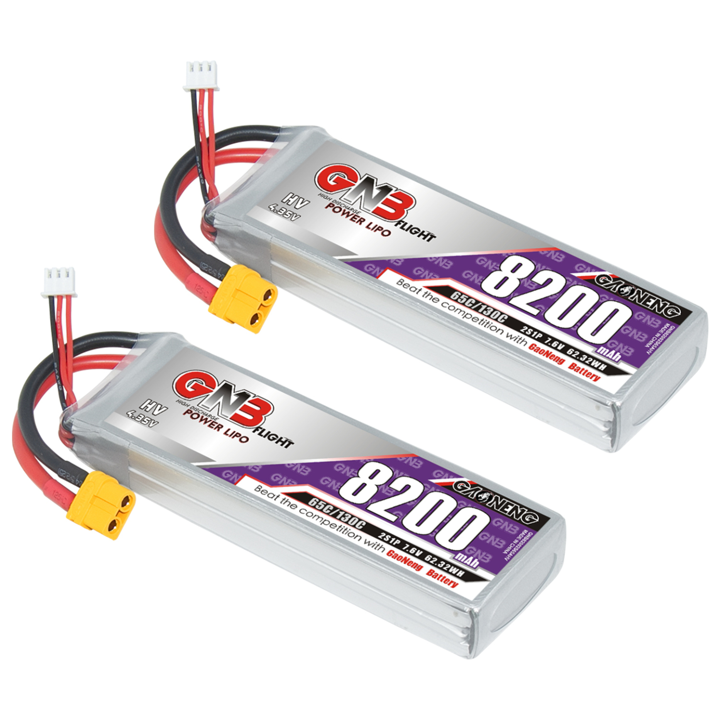 GAONENG GNB HV 2S 7.6V 8200mAh 65C XT60 LiPo Battery
