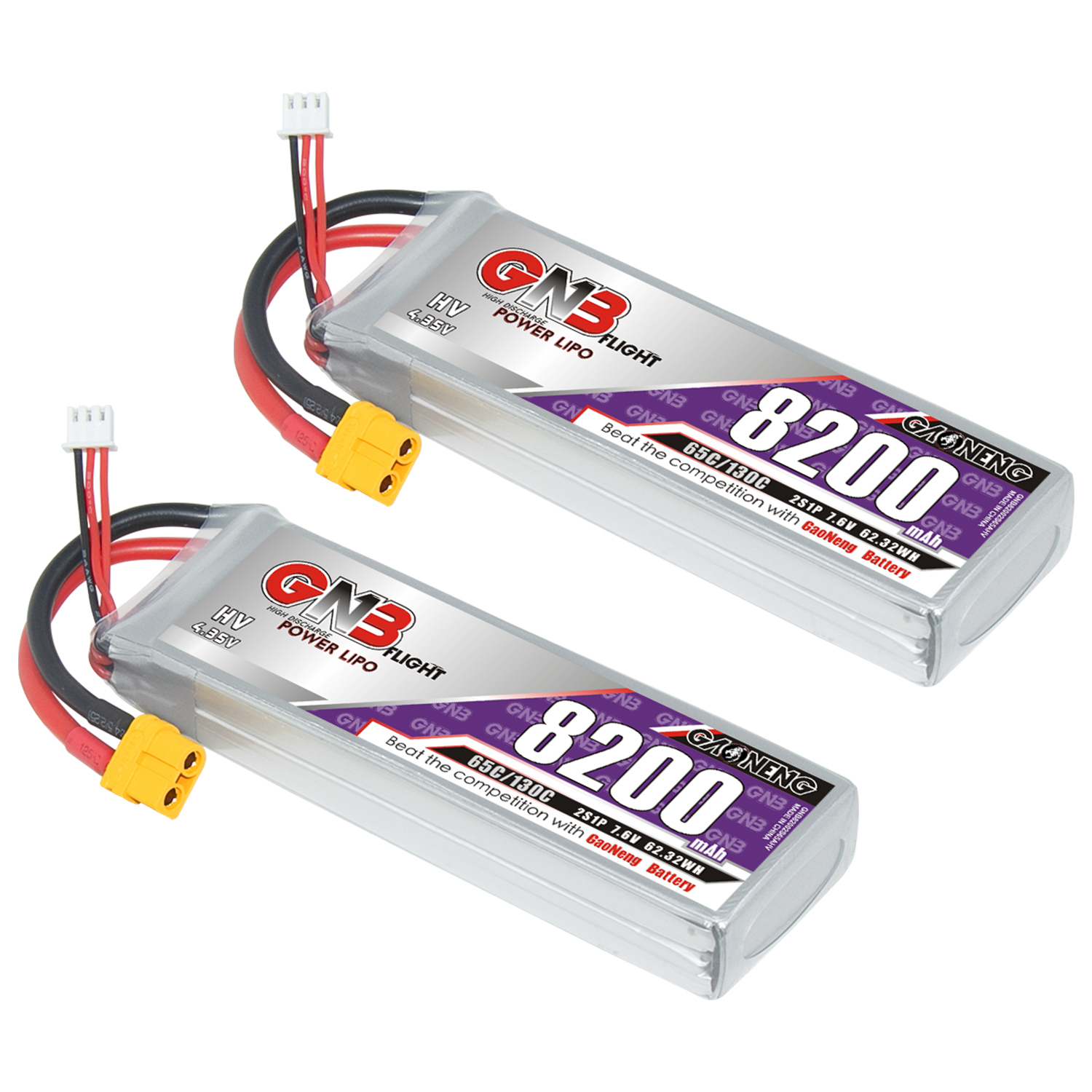 GAONENG GNB HV 2S 7.6V 8200mAh 65C XT60 LiPo Battery