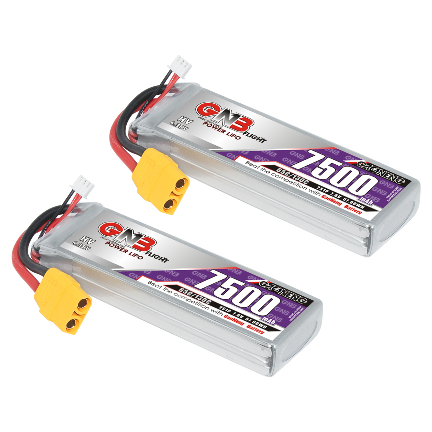 GAONENG GNB HV 2S 7.6V 7500mAh 65C LiPo Battery XT90