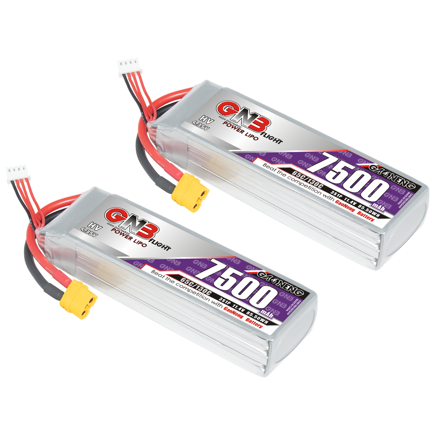 GAONENG GNB HV 3S 11.4V 7500mah 65C LiPo Battery XT60