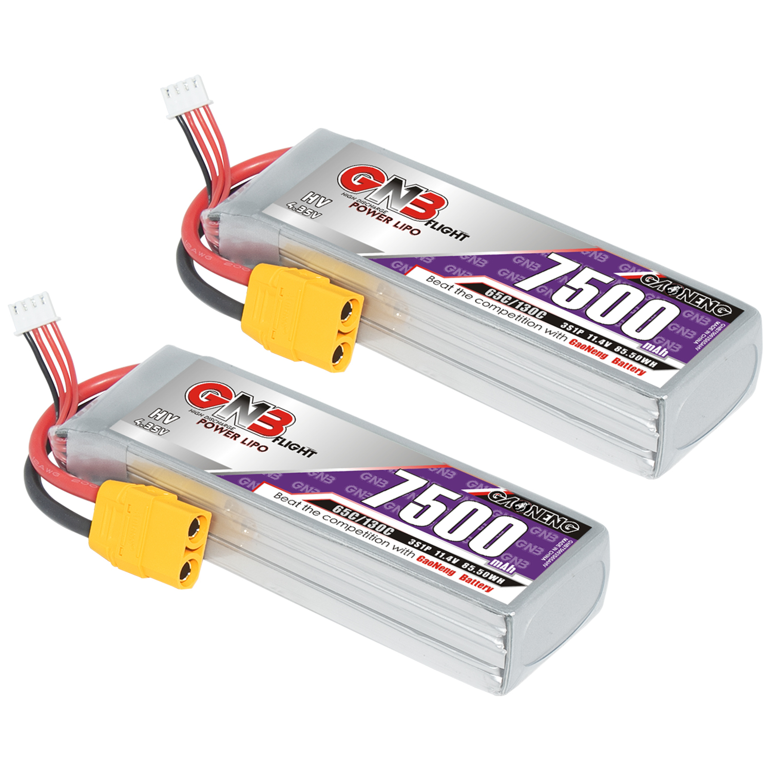 GAONENG GNB HV 3S 11.4V 7500mah 65C LiPo Battery XT90