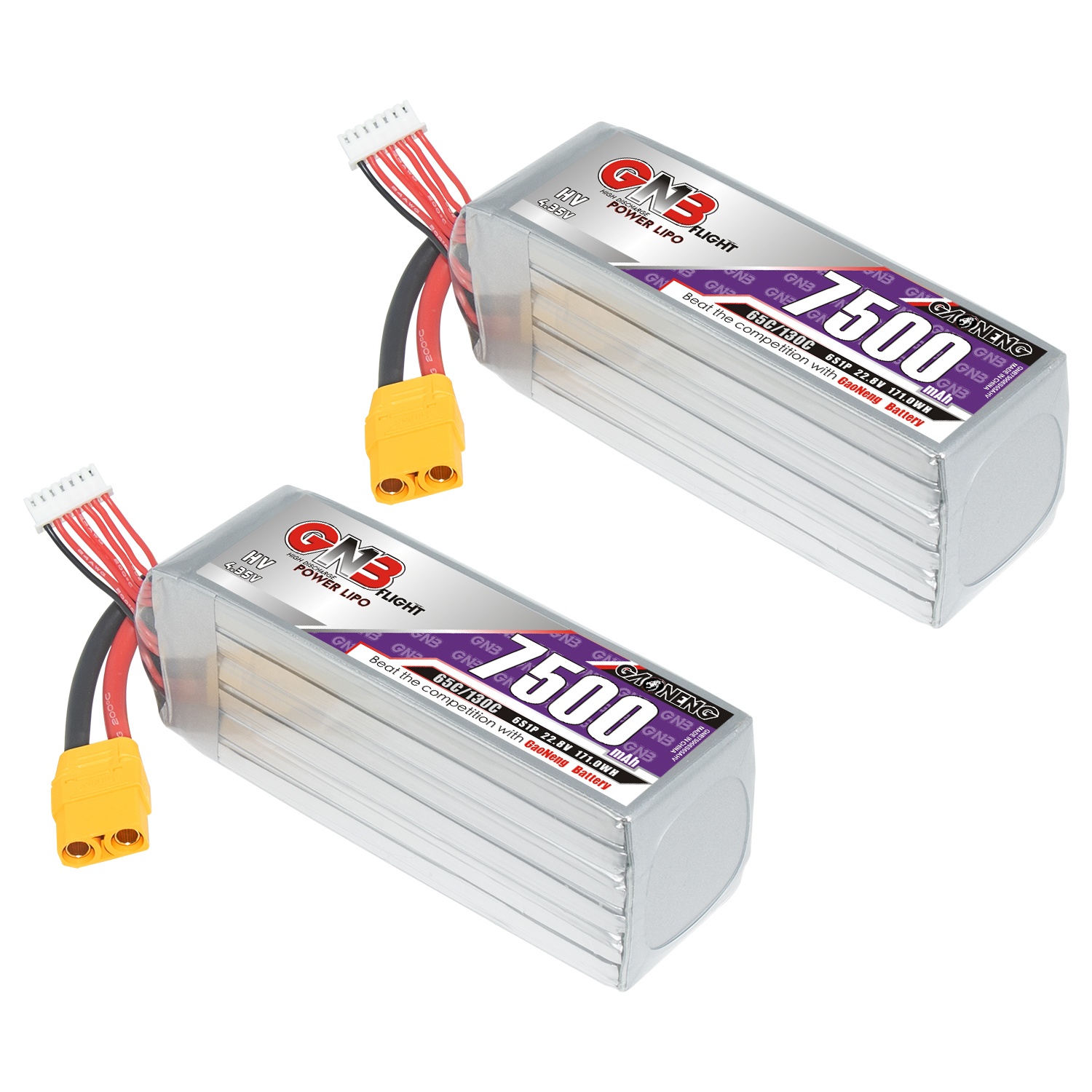 GAONENG GNB HV 6S 22.8V 7500mAh 65C LiPo Battery XT90