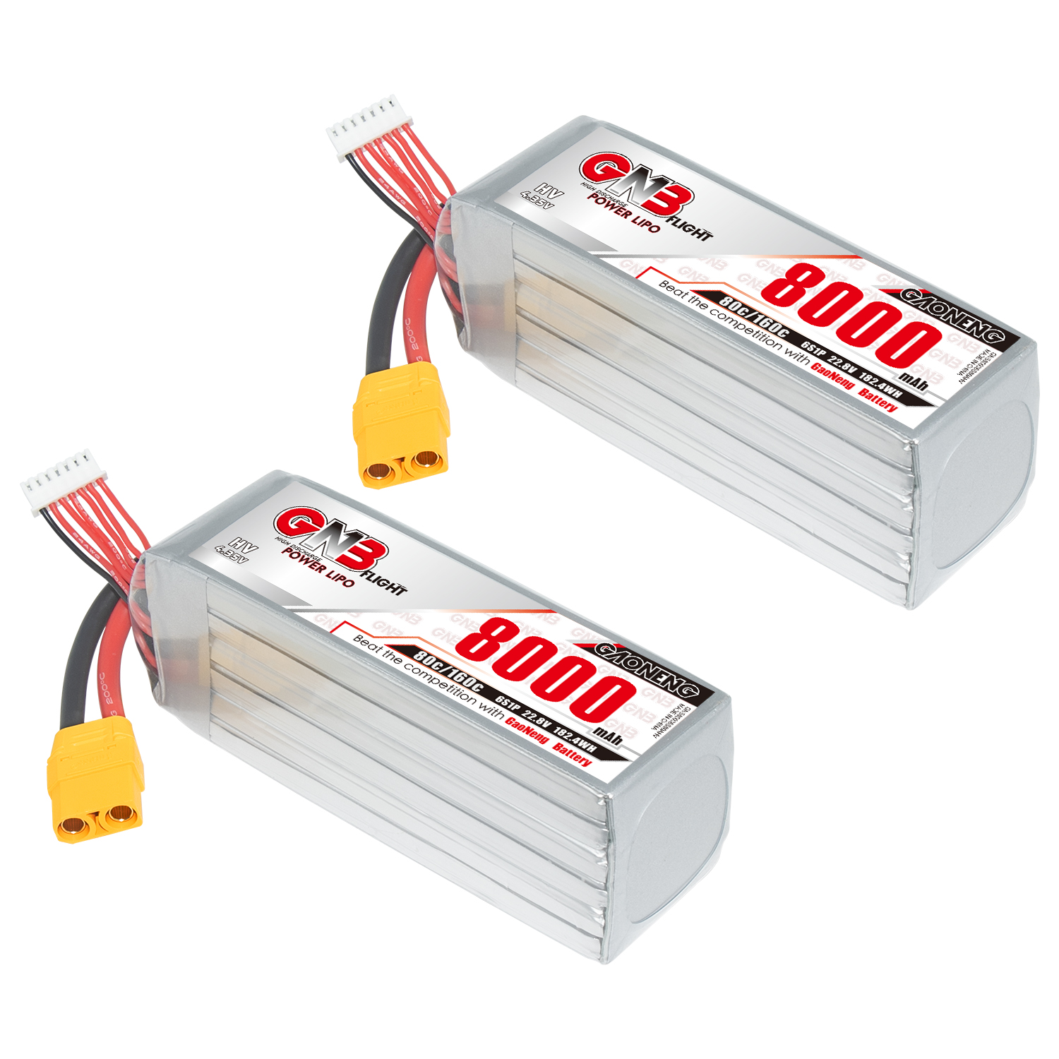 GAONENG GNB HV 6S 22.8V 8000mAh 80C LiPo Battery XT90